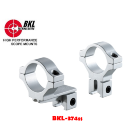 BKL-374 30mm 30mm 2pc Single Strap Offset Scope Rings, BKL-374ss - Silver